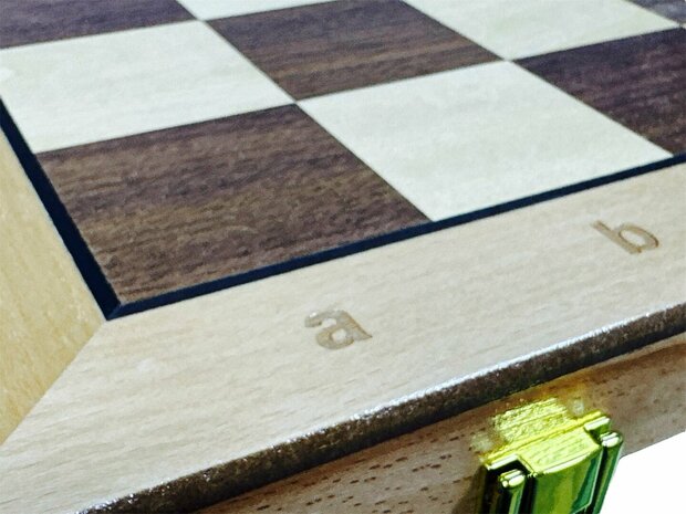 Schaken en dammen 2 in 1 pakket - Opklapbaar - 43x43 cm - Hout!