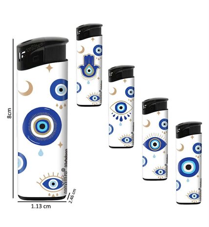 Aanstekers 50 stuks-  Unilite&reg; - Fatima Hand Print - Mykonos 