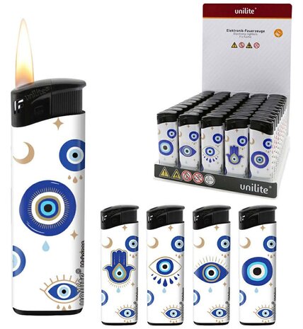 Aanstekers 50 stuks-  Unilite&reg; - Fatima Hand Print - Mykonos 