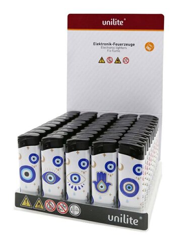 Feuerzeuge &ndash; 50 St&uuml;ck + Nachf&uuml;llgas &ndash; Mykonos &ndash; Fatima-Handabdruck