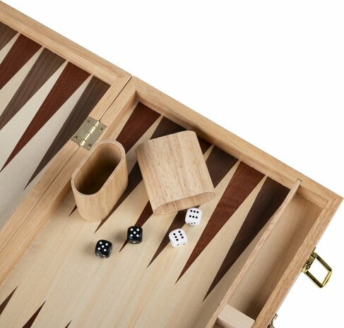 Backgammon Set -massief hout -  47,5 x 38 x 2,7 cm Set 'Classic Heritage'.