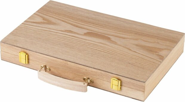 Backgammon Set -massief hout -  47,5 x 38 x 2,7 cm Set 'Classic Heritage'.