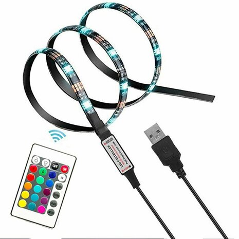 RGB LED MOOD LIGHT 5M - Usb - APP Control &amp; Afstandsbediening 