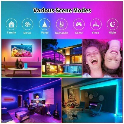 RGB LED MOOD LIGHT 5M - Usb - APP Control &amp; Afstandsbediening 