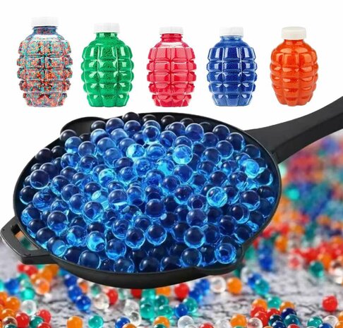 Gel balletjes fles 50.000 stuks ballen water balletjes 7-8mm oranje