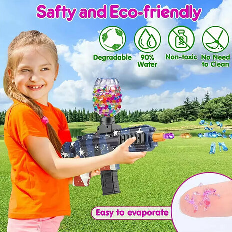 Gel balletjes fles 50.000 stuks ballen water balletjes 7-8mm oranje