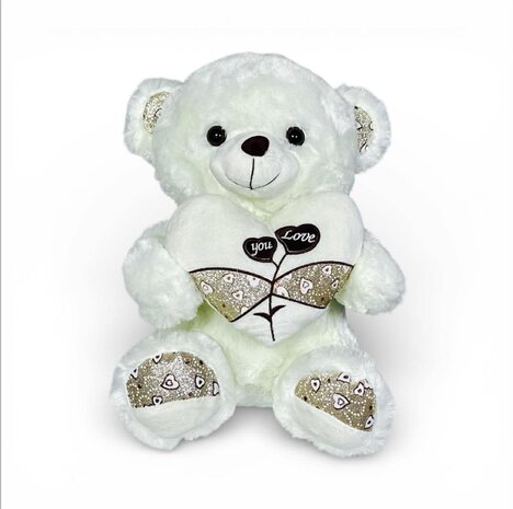 Knuffelbeer - Schattig teddybeer -  You Love - zacht knuffelbier 40 CM