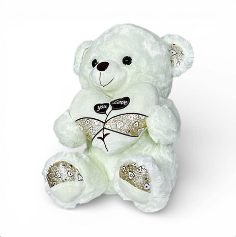 Knuffelbeer - Schattig teddybeer -  You Love - zacht knuffelbier 40 CM