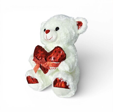 Knuffelbeer - Schattig teddybeer -  i Love You - zacht speciaal  knuffelbier 40 CM hartje