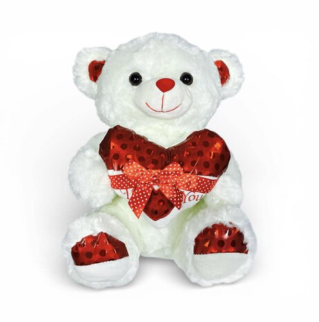 Knuffelbeer - Schattig teddybeer -  i Love You - zacht speciaal  knuffelbier 40 CM hartje