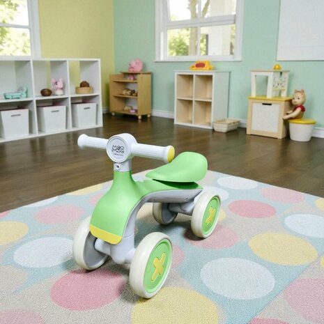 Loopfiets voor kinderen vanaf 1-3 jaar 4-Wheel Magic loopfiets - Muziek &amp; Lichtjes 55 cm