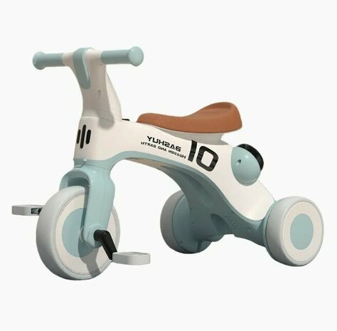 Children's bike and balance bike - 3 wheels - 2-in-1 - comfortable, stable, and educational with music and lights B