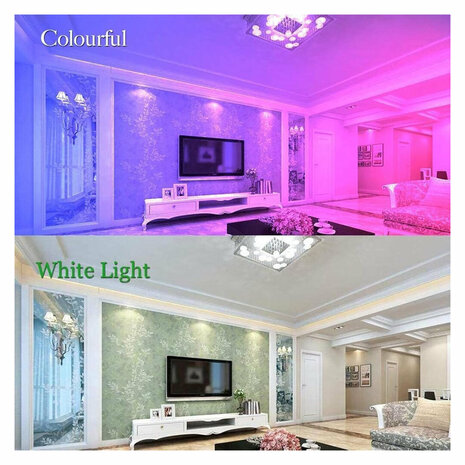 LED RGBW Kleurveranderende Lamp E27 15W met Afstandsbediening