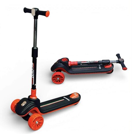 kinderstep 3 wielen - Scooter - Opvouwbaar - Kantelstep - Met Licht &amp; Muziek 