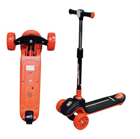 kinderstep 3 wielen - Scooter - Opvouwbaar - Kantelstep - Met Licht &amp; Muziek 