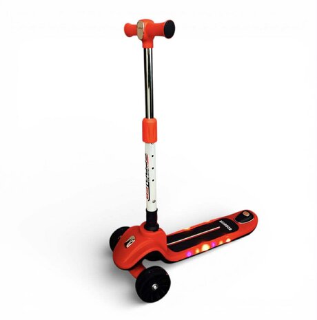 Kinderstep 3 Wielen - Scooter - Driewieler Step Opvouwbaar - Kantelstep - Met Licht &amp; Muziek S