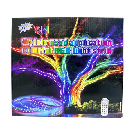 LED - Strip - Complete set - RGB Veelgebruikte kleurrijke RGB - Lichtstrip van 5 meter SMART