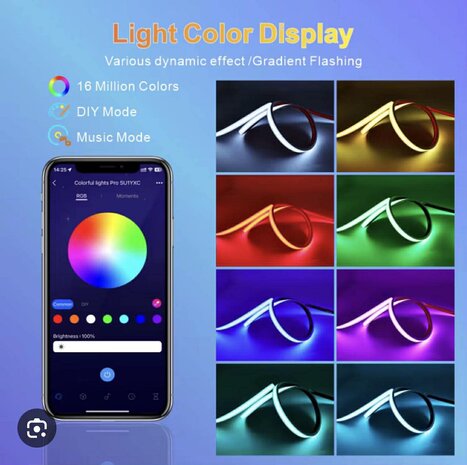 LED - Strip - Complete set - RGB Veelgebruikte kleurrijke RGB - Lichtstrip van 5 meter SMART