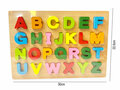 Jouet de puzzle alphabet en bois - plateau de puzzle de lettres