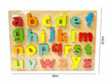 Wooden alphabet jigsaw puzzle toy - puzzle board with letters
