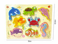 Puzzle en bois jouet cr&eacute;atures marines