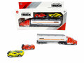 Car transporter with 2 cars - Tank truck 1:58 - DIE-CAST TRUCK SERIES - model cars