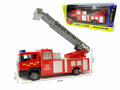 Fire truck RV- Toy fire truck Red vehicle - pull-back drive - 17 CM Die-Cast metal Alloy fire truck is made of high quality. This fire truck is fun to play with and can drive forward automatically thanks to the pull-back drive