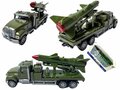 Diecast Metal Realistische Luchtverdediging Raket Truck Speelgoed. is van hoge kwaliteit gemaakt. - pull-back drive - 16.5 CM