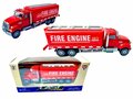 Fire truck Cool-Model Toy fire engine Tanker sprayer - pull-back drive - 16.5 CM