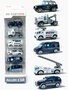 Mini police cars set 6 pieces - model cars Die Cast - mini alloy Police Force vehicles mix set