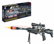Zone de combat de pistolet jouet avec lumi&egrave;res LED, vibrations et sons de tir - Pistolet jouet Barrett M82 68CM