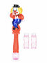 Bubble stick - clown design - shoots bubbles - cheerful music and LED light - Bubble Clown Stick 32CM