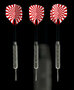 Darts-Set - 3-teilig - Darts - tropfenf&ouml;rmige Dartpfeile inkl. Dartsch&auml;fte und Etui - Rot