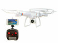 Drone avec cam&eacute;ra en direct - Wifi - contr&ocirc;le par application - 2,4GHZ - Fonction Hover - Blanc