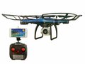 Drone avec cam&eacute;ra en direct - Wifi - contr&ocirc;le par application - 2,4GHZ - Fonction Hover - Bleu