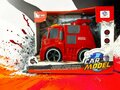 Brandweerwagen speelgoed - frictie - met sirene geluiden en lichtjes 19.5cm