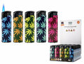 Briquets coupe-vent - flamme turbo - 50 pi&egrave;ces - briquet vent CANNABIS