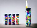 Click lighters 50 in tray refillable - emoji - Tom lighter