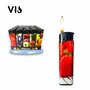 Aanstekers klik 50 stuks - navulbaar - Fruit print - VIO&reg; Aansteker