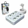 Stekkerdoos met 6 Stopcontacten, 2 USB-poorten + 1 USB-C - 2500W -2 Meter - Wit - Lucky Hawk