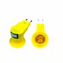 Stekker EU met E27 fitting + aan/uit schakelaar E27 - geel -