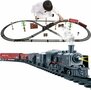 Klassieke  trein Elektrische - Met Wagons, Spoor en LED licht - Spoorwegwagen - 17 delen ( 103X78 cm )
