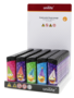Aanstekers Pocket Cats &ndash; Schattige  Emoji Print - Fix Flame Aanstekers 50 stuks per tray 