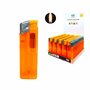 Elektrische Aanstekers - Oranje Transparant 50 stuks - Verstelbare &amp; navulbaar - Bedrukbaar 