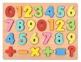Houten inlegpuzzel speelgoed - cijfers vormen puzzel bord 29.8x23.8cm