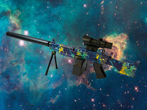 Gel Blaster- Galaxy print - compleet set incl. gel ballen - oplaadbaar - 80CM
