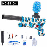 Gel Blaster- Elektrische pistool - Blue Graffiti - compleet set incl. gel ballen - oplaadbaar - 37CM