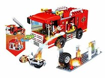 COGO City - Brandweerauto - bouwsteen pakket van 184 stuks 2in1 set
