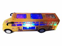 Schoolbus met Disco Led Lichtjes en Muziek - speelgoed busje