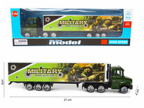 Vrachtwagen met oplegger van military - Die cast model voertuigen - 1:87